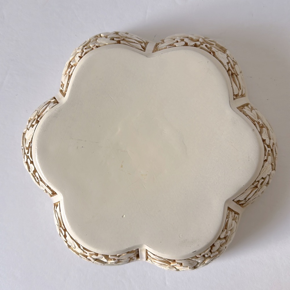 Bombay Vintage Faux Ivory Carved Gourd Jewelry Trinket Box Pumpkin Shape 1980s - Picture 4 of 7